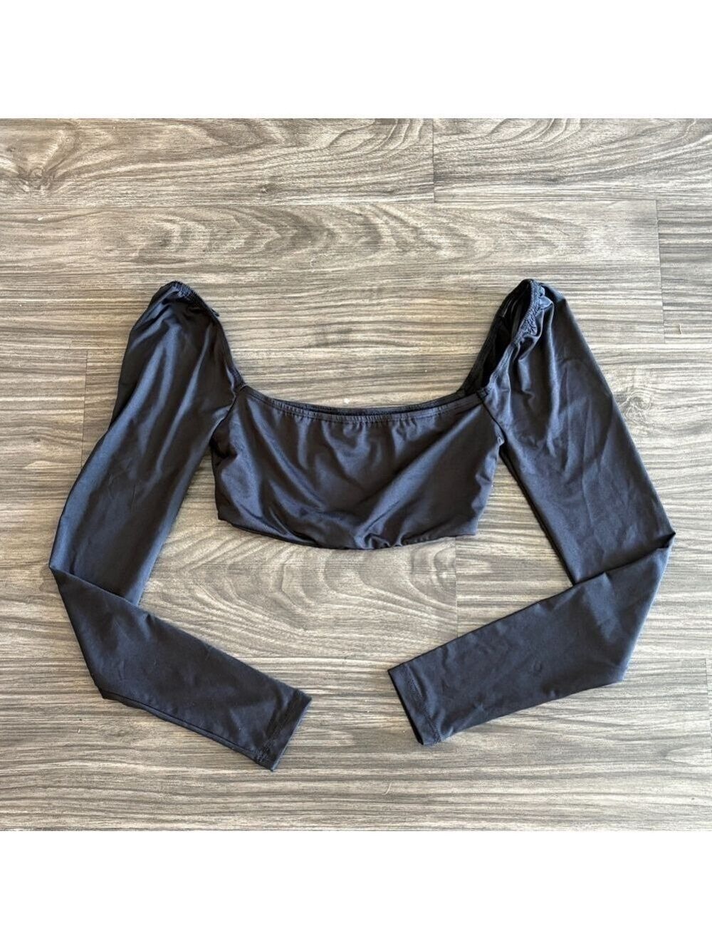 Princess Polly Women's Black Long Sleeve Crop Bra Top Size 0 XS